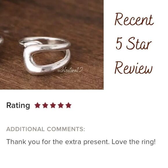 #41 NEW 925 Sterling Silver Minimalist Design Adjustable Ring - Picture 10 of 12